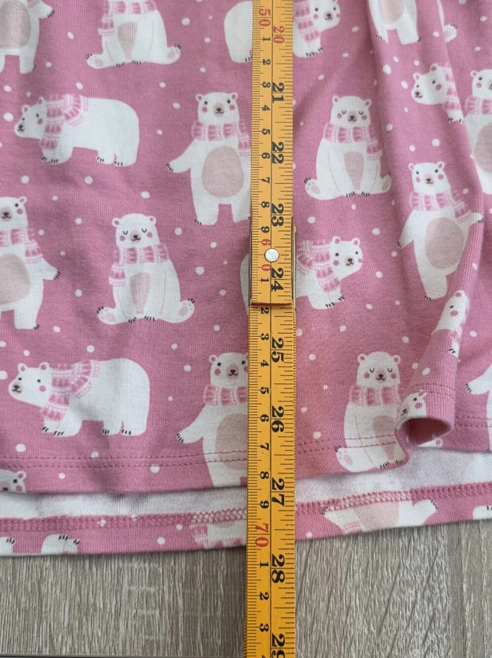 Gymboree Bear Hugs Pink Polar Bear Ruffle-Trim Long-Sleeve Cotton Dress Size 12
